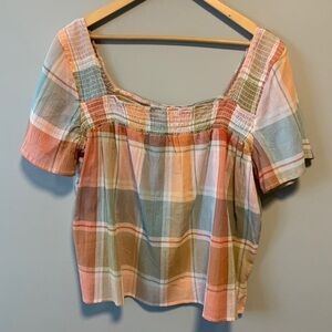 Plaid Multicolor Blouse